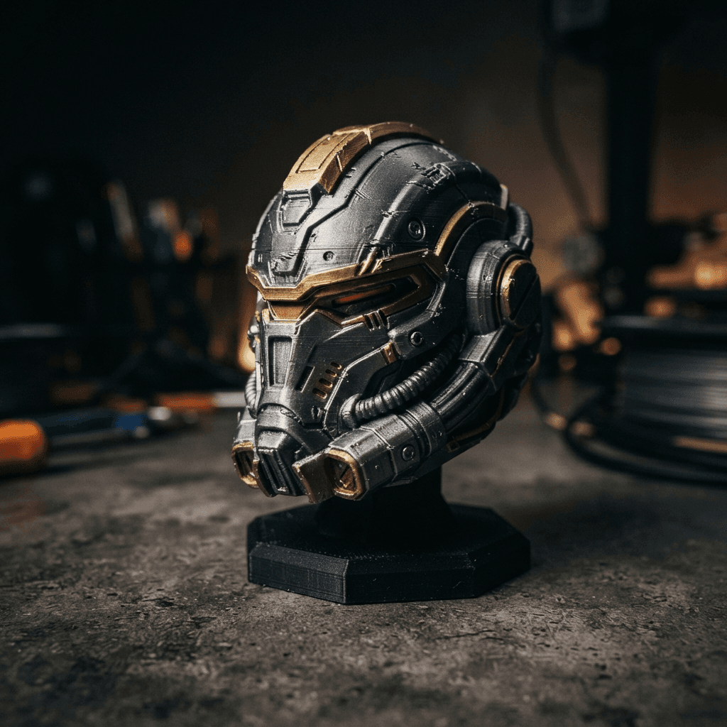 Busto Guerreiro Espacial Futurista 20cm